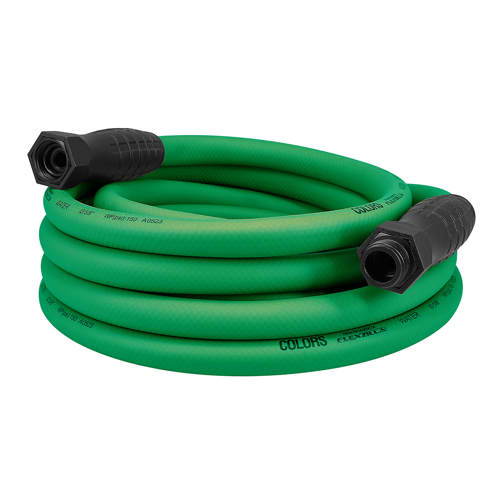 Legacy Flexzilla® Colors™, Garden Hose, 5/8in. x 25ft., 3/4in., Forest Green, Length 25 ft, Hose Connection Size 3/4 in, Max. Pressure 150 PSI, Model# HFZC525GRS-E